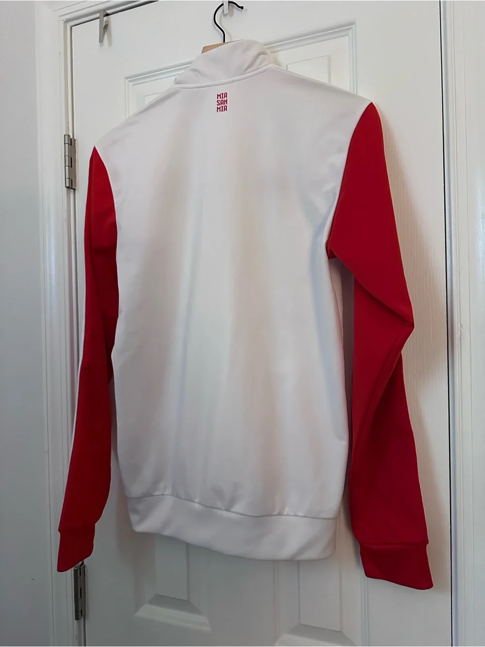 adidas White and Red FC Bayern Track Jacket